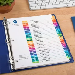 Avery Ready Index Table of Contents Paper Dividers, 1-31 Tabs, Multicolor, 6 Sets/Pack (11831) Sale