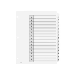 Avery Ready Index Table of Contents Paper Dividers, 1-31 Tabs, White, 6 Sets/Pack (11827) Online