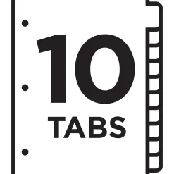 Avery Ready Index Table of Contents Paper Dividers, 1-10 Tabs, Multicolor (11135) Hot