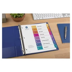 Avery Ready Index Table of Contents Paper Dividers, 1-8 Tabs, Multicolor (11133) Discount