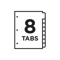 Avery Ready Index Table of Contents Paper Dividers, 1-8 Tabs, Multicolor (11133) Discount