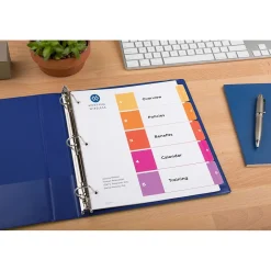 Avery Ready Index Table of Contents Paper Dividers, 1-5 Tabs, Multicolor (11131) Hot
