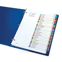 Avery Ready Index Table of Contents Paper Dividers, A-Z Tabs, Contemporary Multicolor (11844) New