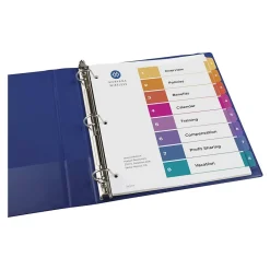 Avery Ready Index Table of Contents Pre-Printed Numeric Paper Divider, 8 Tabs, Multicolor, 6 Sets (11186) Hot
