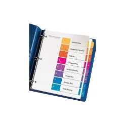 Avery Ready Index Table of Contents Pre-Printed Numeric Paper Divider, 8 Tabs, Multicolor, 6 Sets (11186) Hot