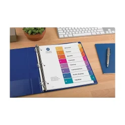 Avery Ready Index Table of Contents Pre-Printed Numeric Paper Divider, 8 Tabs, Multicolor, 6 Sets (11186) Hot