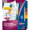 Avery Ready Index Table of Contents Plastic Dividers, 1-8 Tabs, Multicolor (11817) Outlet