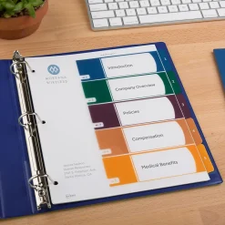 Avery Ready Index Table of Contents Plastic Dividers, 1-5 Tabs, Multicolor (11816) Outlet