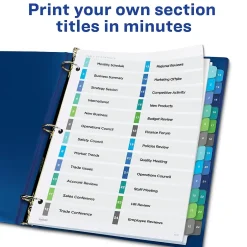 Avery Ready Index Table of Contents Double Column Paper Dividers, 1-24 Tabs, Multicolor (11321) Best