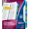 Avery Ready Index Table of Contents Double Column Paper Dividers, 1-32 Tabs, Multicolor (11322)