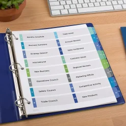 Avery Ready Index Table of Contents Double Column Paper Dividers, 1-16 Tabs, Multicolor (11320) Clearance