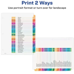 Avery Ready Index Table of Contents EcoFriendly Paper Dividers, 1-31 Tabs, Multicolor (11084) Discount
