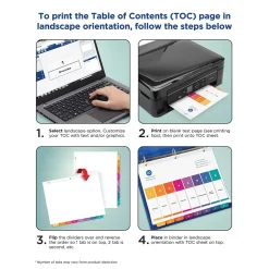 Avery Ready Index Table of Contents EcoFriendly Paper Dividers, 1-10 Tabs, Multicolor, 3 Sets/Pack (11082) Sale