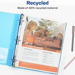 Avery Recycled Economy Lightweight Sheet Protectors, 8-1/2" x 11", Clear, 100/Box (75539) Sale