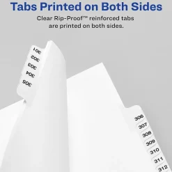 Avery Standard Collated Style Legal Numeric 76 - 100 Tab Paper Dividers, 25 Tabs, White (01333) Sale