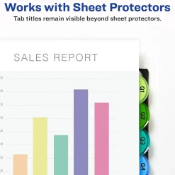 Avery Style Edge Insertable Plastic Dividers with Pocket, 8 Tabs, Multicolor (11293) Sale