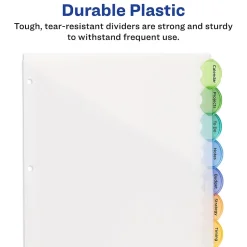 Avery Style Edge Insertable Plastic Dividers with Pocket, 8 Tabs, Multicolor (11293) Sale