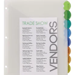 Avery Style Edge Insertable Plastic Dividers with Pocket, 8 Tabs, Multicolor (11293) Sale