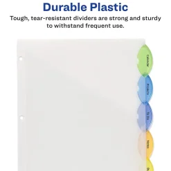 Avery Style Edge Insertable Plastic Dividers with Pocket, 5 Tabs, Multicolor (11292) Best