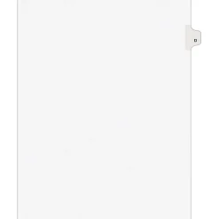 Avery Style Individual Legal Divider, Tab D, 8.5" x 11", White, 25/Set (01404) Sale