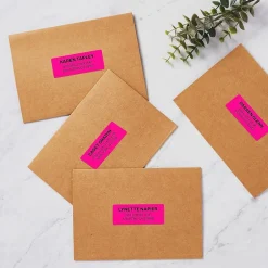 Avery Sure Feed Laser Address Labels, 1" x 2 5/8", Neon Magenta, 750 Labels/Pack (5970)* Address Labels