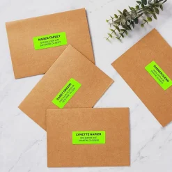 Avery Sure Feed Laser Address Labels, 1" x 2 5/8", Neon Green, 750 Labels/Pack (5971)* Address Labels