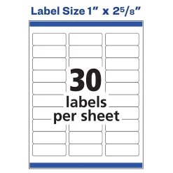 Avery Sure Feed Laser Address Labels, 1