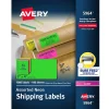 Avery Sure Feed Laser Shipping Labels, 2"x 4", Neon Assorted, 1,000 Labels/Box (5964)* Shipping Labels