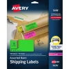 Avery Sure Feed Laser Shipping Labels, 2" x 4", Assorted Neon: Green, Pink, Yellow, 150 Labels/Pack (5978)* Shipping Labels
