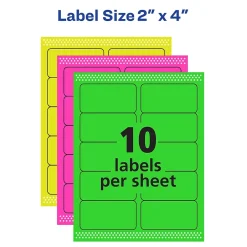 Avery Sure Feed Laser Shipping Labels, 2