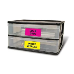 Avery Sure Feed Laser/Inkjet ID Labels, 2 x 4, Assorted Neon, 120 Labels/Pack (6481) Online