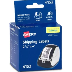 Avery Thermal Shipping Labels, 2-1/8" x 4", White, 140 Labels/Box (4153) Clearance