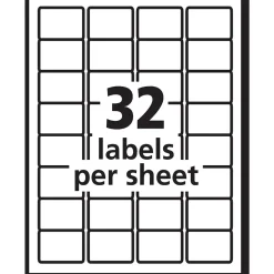 Avery TrueBlock Laser Durable ID Labels, 1-1/4