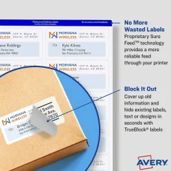 Avery TrueBlock Laser Shipping Labels, 3-1/2" x 5", White, 400 Labels/Box (5168)* Shipping Labels