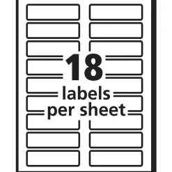 Avery TrueBlock Laser/Inkjet Extra Large File Folder Labels, 15/16