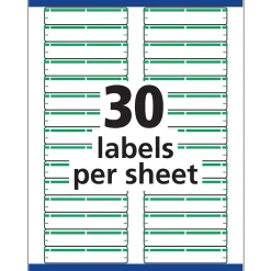 Avery TrueBlock Laser/Inkjet File Folder Labels, 2/3