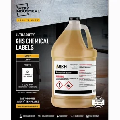 Avery UltraDuty Waterproof Laser GHS Chemical Labels 4-3/4" x 7-3/4", White, 100 Labels/Box (60502) New