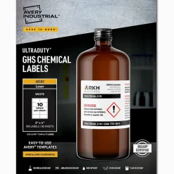 Avery UltraDuty Waterproof Laser GHS Chemical Labels, 2" x 4", White, 500 Labels/Box (60505) Online