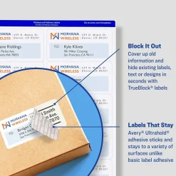 Avery Waterproof Laser Shipping Labels, 5-1/2