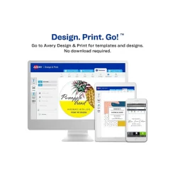 Avery Waterproof Laser/Pigment-Inkjet Square Labels, 2