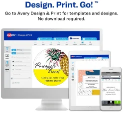 Avery Waterproof Wraparound Laser/Pigment-Inkjet Rectangle Labels, 3 1/4