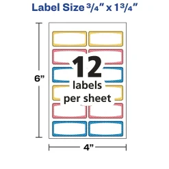 Avery Water-Resistant Laser/Inkjet ID Labels on 4