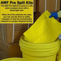 Sorbents & Spill Control<AWF Pro AWF Hazardous Spill Kit, 20 Gal, 54 pieces (KTSK 10214-RT)