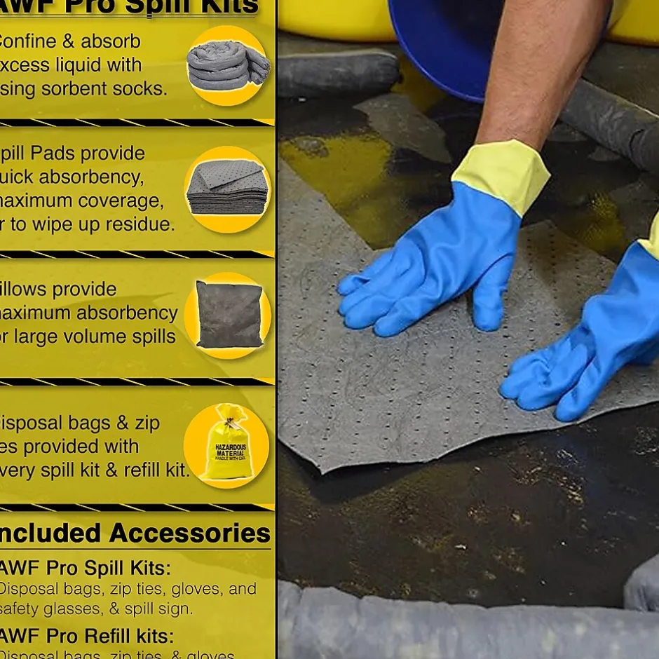 Sorbents & Spill Control<AWF Pro 20 Gal. Universal Spill Kit, 54 Pieces (KTSK 10200-RT)