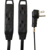 Extension Cords<Axis 8' Extension Cord, 3-Outlet, Black (45515)