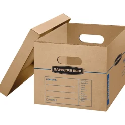 Bankers Box® Bankers Box File Moving Boxes, Kraft/Blue, 10/Pack (7714216) Best
