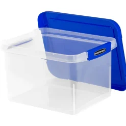 Bankers Box® Bankers Box Heavy Duty Locking File Totes, Letter/Legal Size, Blue/Clear (0086201)