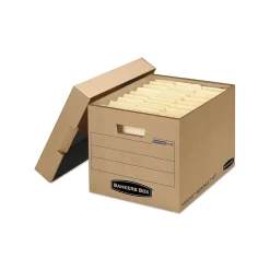 Bankers Box® Bankers Box Heavy-Duty Corrugated File Storage Boxes, Lift-Off Lid, Letter/Legal Size, Kraft, 25/Carton (7150001) Sale