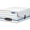 Bankers Box® Bankers Box Liberty Binder-Pak Corrugated File Storage Box, Snap Closure, Check & Voucher Size, White/Blue (48110) New