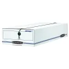 Bankers Box® Bankers Box Liberty Corrugated File Storage Boxes, String & Button Closure, Check & Form Size, White/Blue, 12/Carton (00007) Outlet